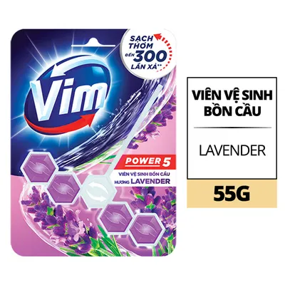 Viên vệ sinh bồn cầu hương Lavender VIM vỉ 55g