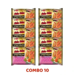 Combo 10 gói mì ăn liền hảo hảo Premium tôm chua cay Acecook 88g
