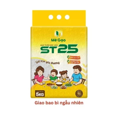 Gạo thơm đặc sản ST25 Mê Gạo túi 5kg