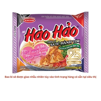 Mì ăn liền Hảo Hảo Acecook sa tế hành tím gói 74g