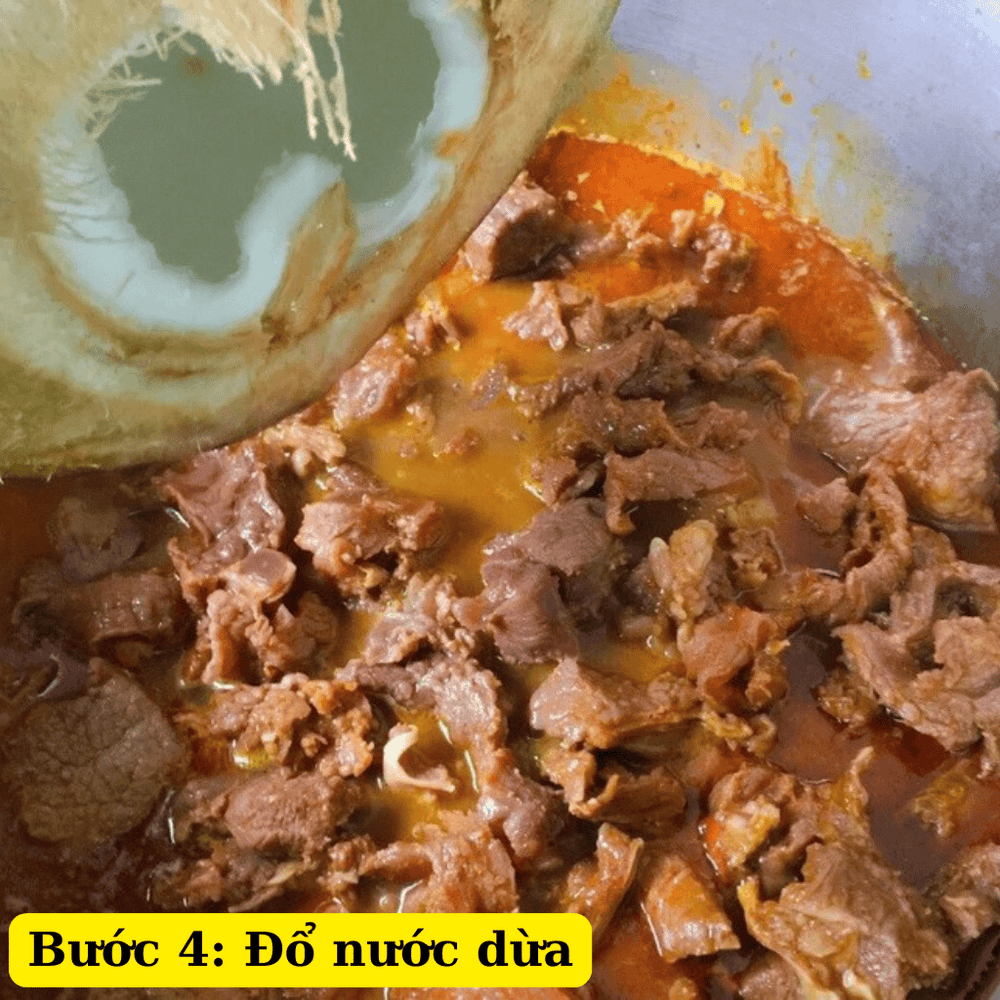 Kho với nước dừa