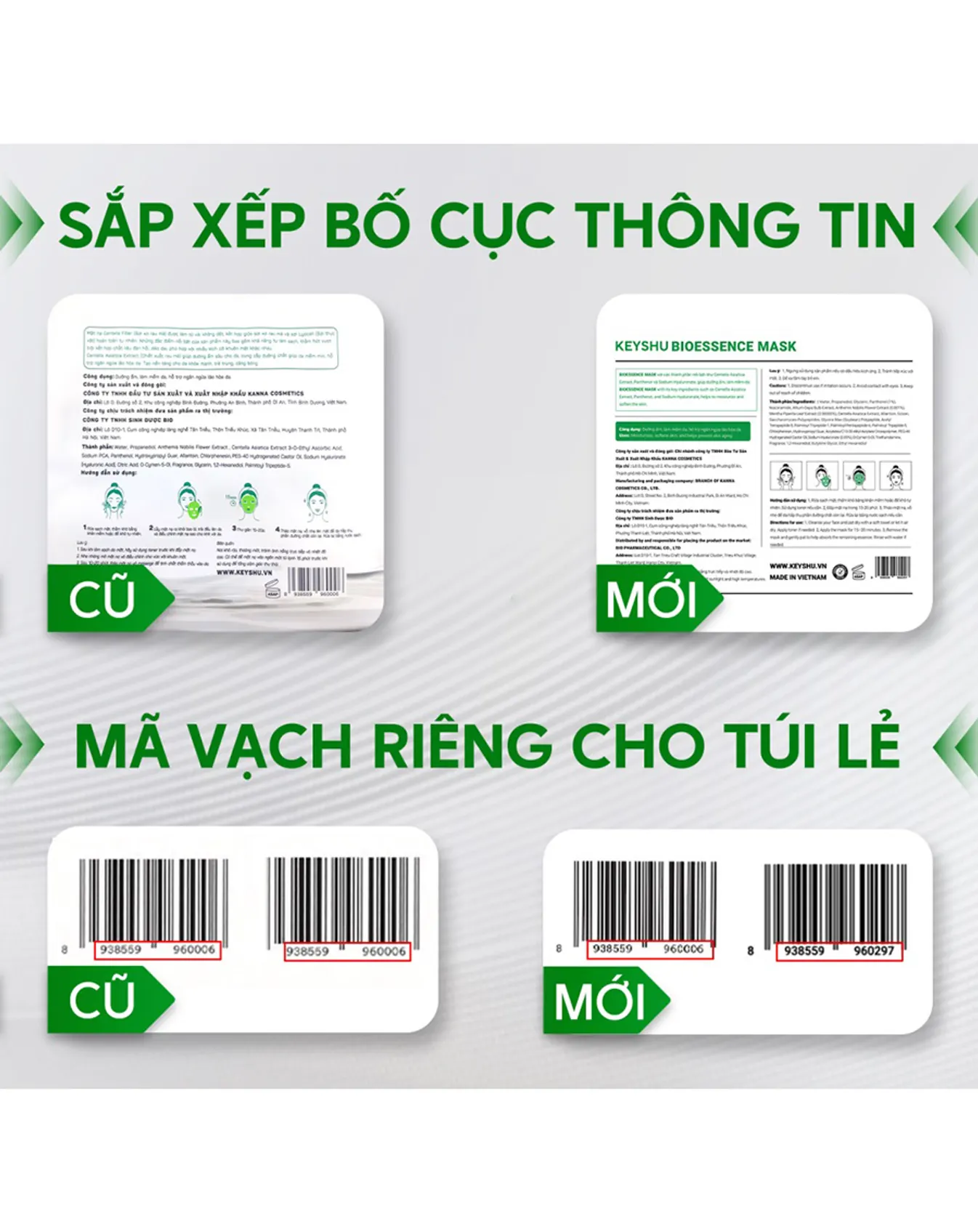 Mặt Nạ Keyshu Sợi Xơ Rau Má Bioessence Mask Centella Fiber 30ml - Image 3