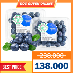 Combo 2 hộp blueberry Mỹ 125g (2 Hộp)