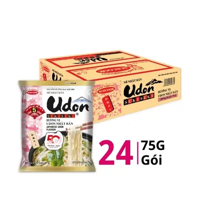 Thùng 24 gói mì udon Acecook hương vị Nhật Bản 75g