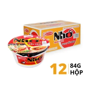 Thùng 12 hộp mì Nhớ Acecook vị lẩu thái 84g