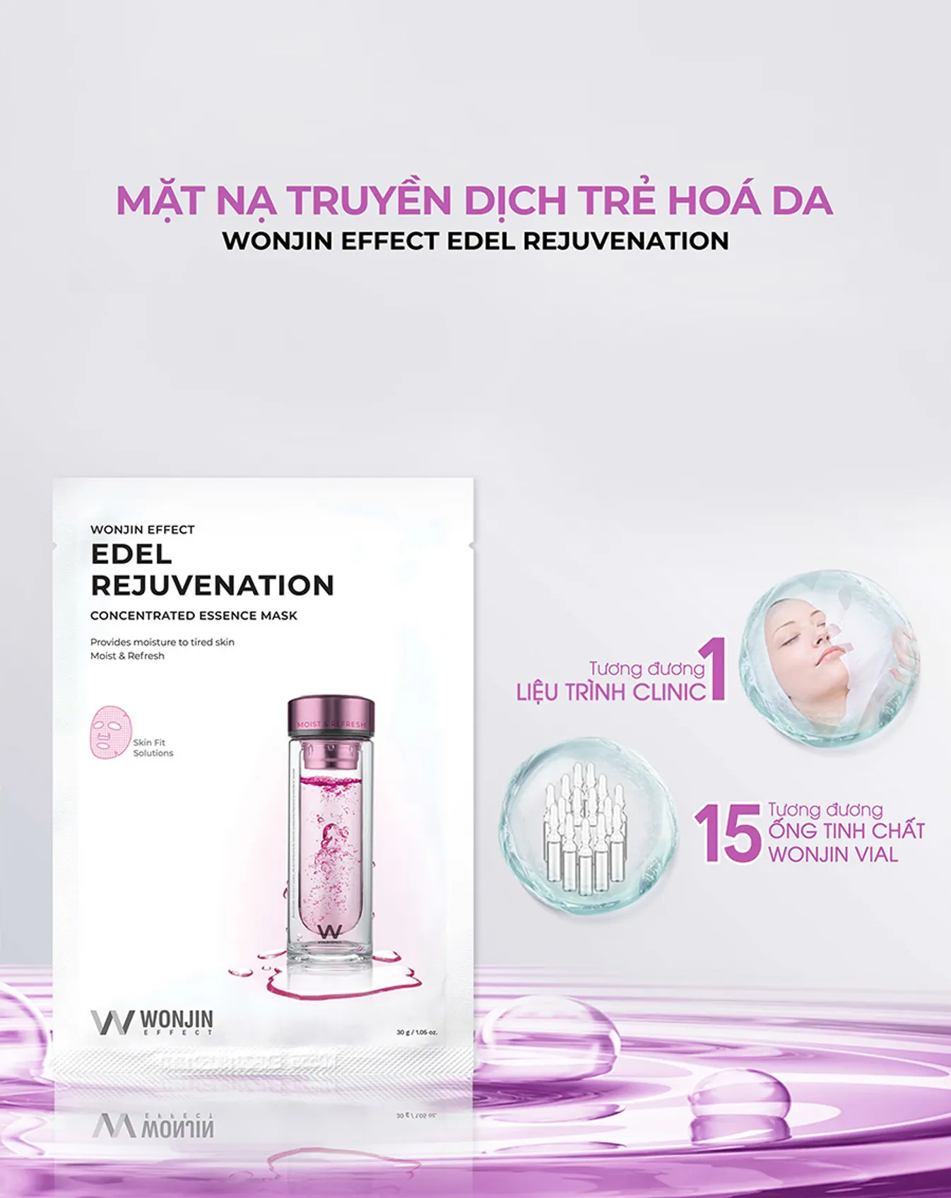 Mặt Nạ Wonjin Trẻ Hóa Da Effect Edel Rejuvenation Concentrated Essence Mask - Image 4