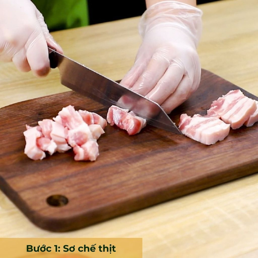 bước 1 cắt thịt