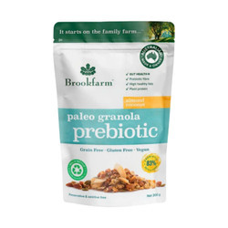Ngũ cốc Paleo Prebiotic vị hạnh nhân và dừa Brookfarm gói 300g (1 Gói)