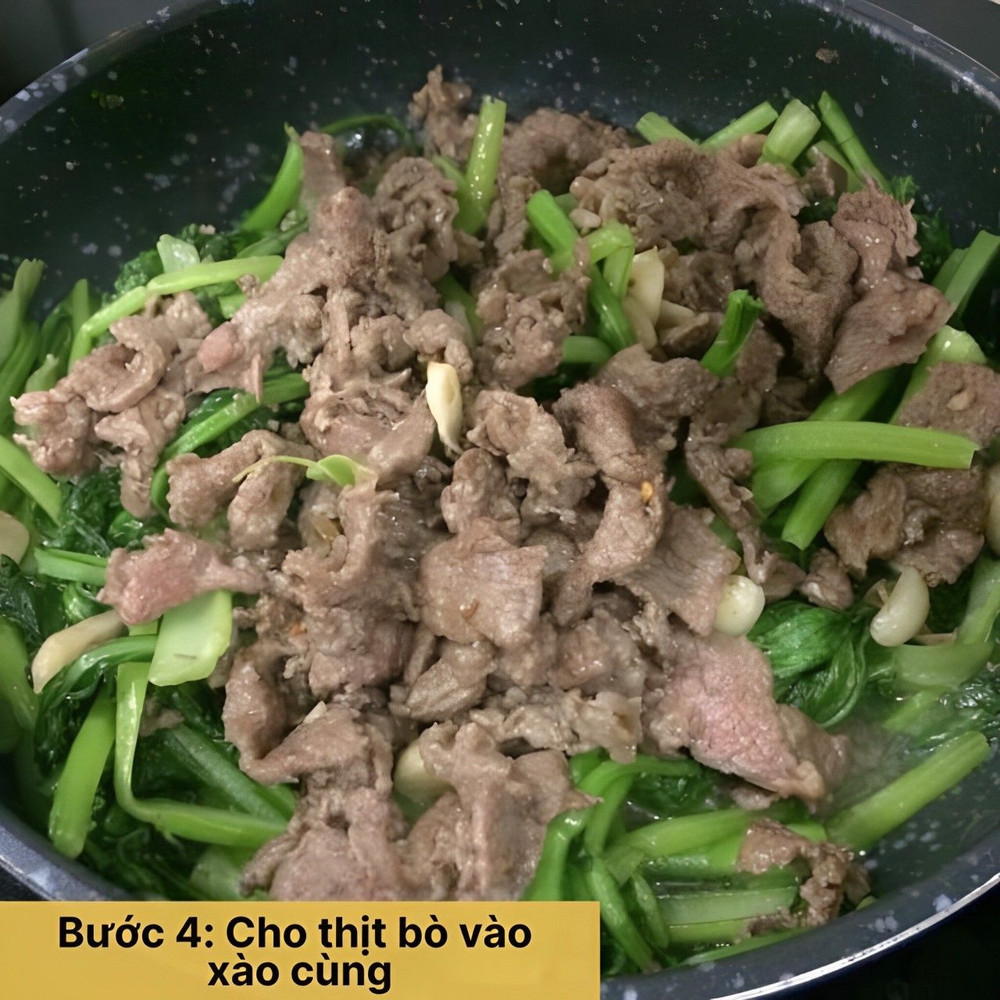 Xào cùng thịt bò