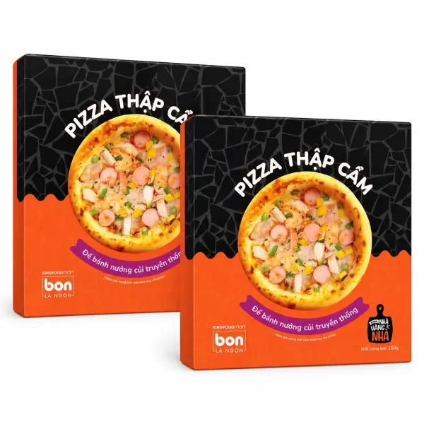 Combo 2 hộp pizza thập cẩm KINGxBON 210g
