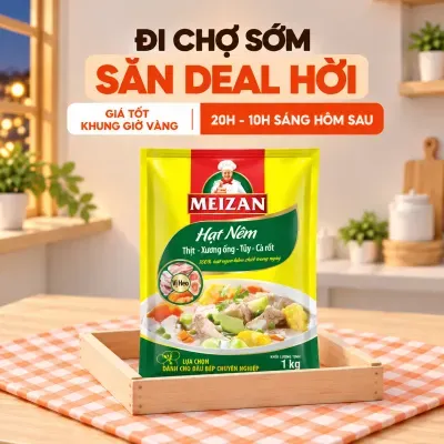 Hạt nêm thịt xương ống tủy cà rốt vị heo Meizan túi 1kg