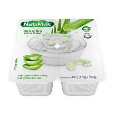 Lốc 4 hộp sữa chua nha đam Nuti 100g