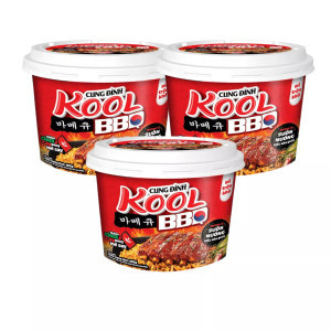 Combo 3 mì trộn Kool BBQ Cung Đình ly 105g x 3
