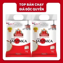 Combo 2 túi gạo Nhật Japonica Neptune 5kg