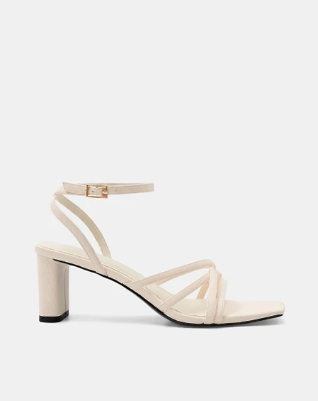 Giày Sandal Gót Vuông Quai Mảnh Kiểu