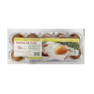 Trứng gà tươi QL size 55g (hộp 10 quả)