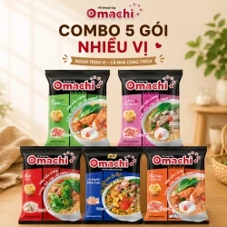 Combo 5 gói mì Omachi nhiều vị 80g
