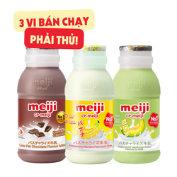 Combo sữa thanh trùng Meiji 3 vị cho bé (1 Combo)