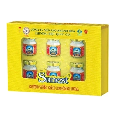 Hộp quà 6 hũ nước yến sào Sanest 70ml