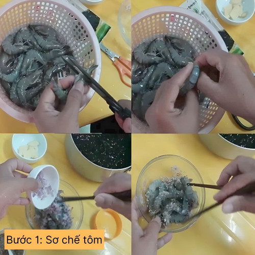 sơ chế tôm