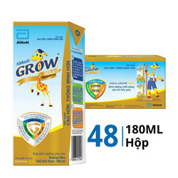 Thùng sữa nước hương vani Abbott Grow Gold hộp 180ml (48 Hộp)