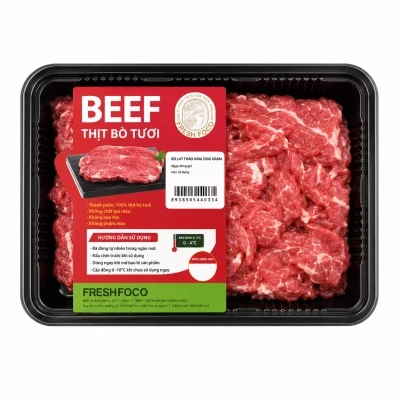 Diềm thăn bò cắt xào Freshfoco khay 250g