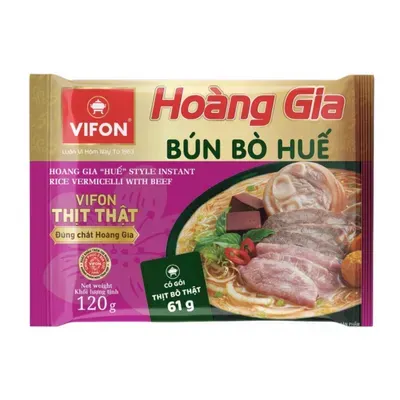 Bún bò Huế Hoàng Gia có thịt thật Vifon gói 120g