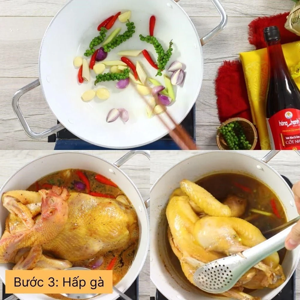 hấp gà