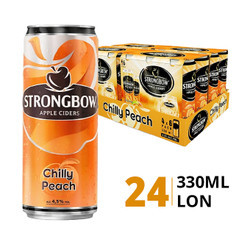 Thùng nước táo lên men Chilly Peach Strongbow 330ml (24 Lon)