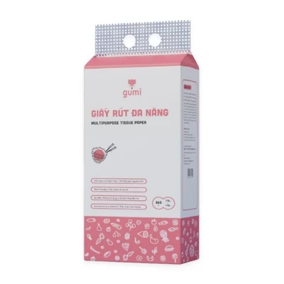 Lốc túi giấy đa năng treo tường Gumi 360 tờ 4 lớp