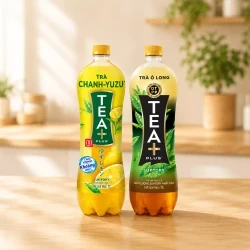 Combo trà Oolong Tea+: trà ô long và vị chanh Yuzu 1L
