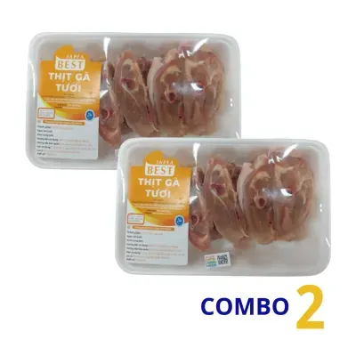 Combo 2 khay má đùi gà cắt miếng Japfa khay 500g