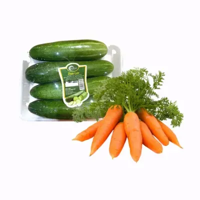 Combo cà rốt VietGAP 300g và dưa leo 500g