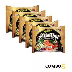 Combo 5 mì lẩu thái hương vị chua cay Koreno gói 74g (5 Gói)