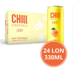 Thùng nước trái cây lên men vị đào & vodka Chill Cocktail lon 330ml (24 Lon)