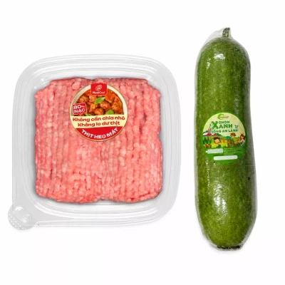 Combo bí đao thịt bằm