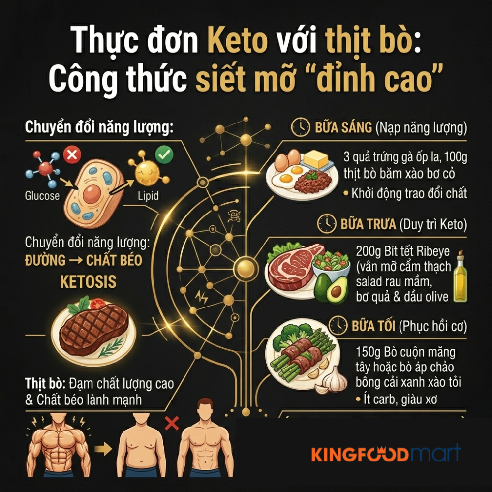 Thực đơn Keto với thịt bò: Công thức siết mỡ "đỉnh cao"
