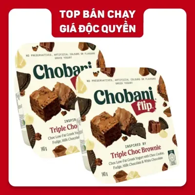 Combo 2 hộp sữa chua Hy Lạp vị Socola Brownie Chobani 140g