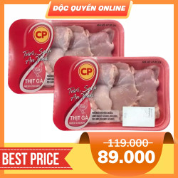 Phi lê má đùi không da CP 500G (2 Khay)