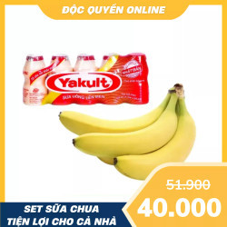 Combo sữa Yakult + Chuối Nam Mỹ (1 combo)