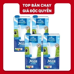 Combo 4 hộp sữa tươi Oldenburger tiệt trùng không đường 1l