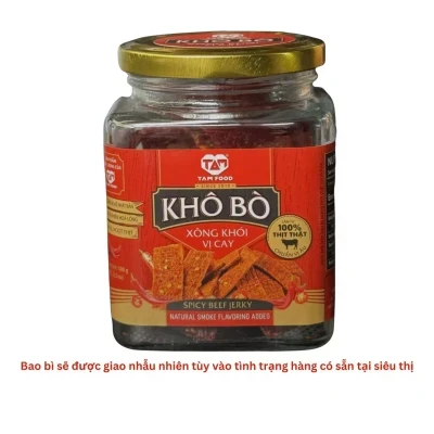 Khô bò xông khói vị cay Tam Food hộp 100g