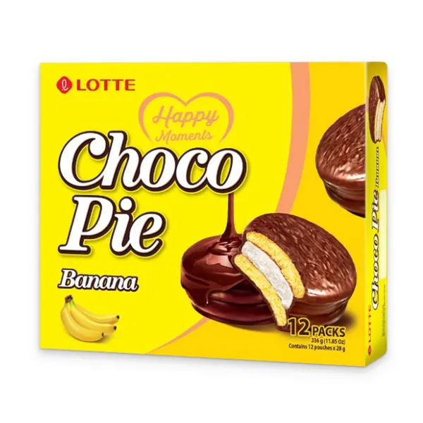 Bánh Choco Pie chuối Lotte hộp 336g