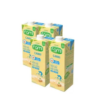 Combo 4 hộp sữa đậu nành canxi Fami 1L