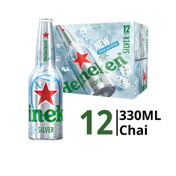 Thùng 12 chai bia Heineken Silver 4% 330ml
