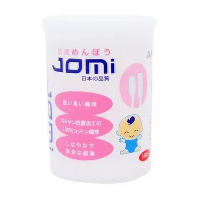 Tăm bông kháng khuẩn cho trẻ em Jomi hộp 160 cây
