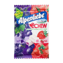 Kẹo mềm vị dâu nho 2Chew Alpenliebe gói 84g (1 Gói)