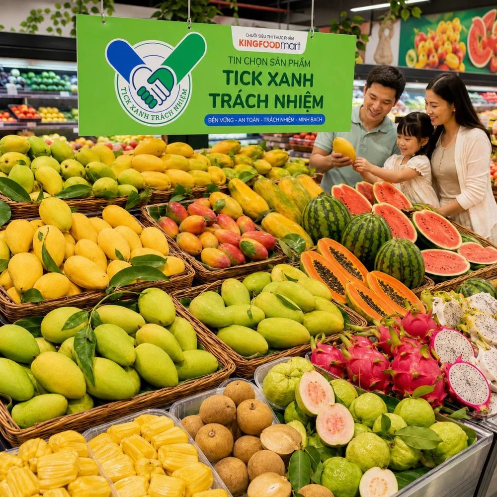 Công ty TNHH MTV TM - DV XNK Nông Sản Kim Phúc: Trái cây tươi Tick Xanh tại Kingfoodmart
