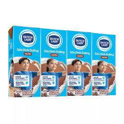Lốc sữa tươi tiệt trùng socola Dutch Lady hộp 180ml (4 Hộp)