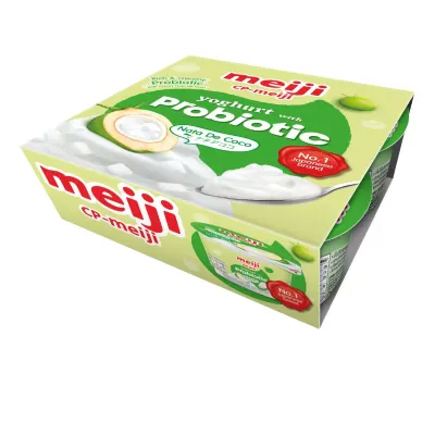 Lốc 4 hộp sữa chua Meji vị dừa 90g